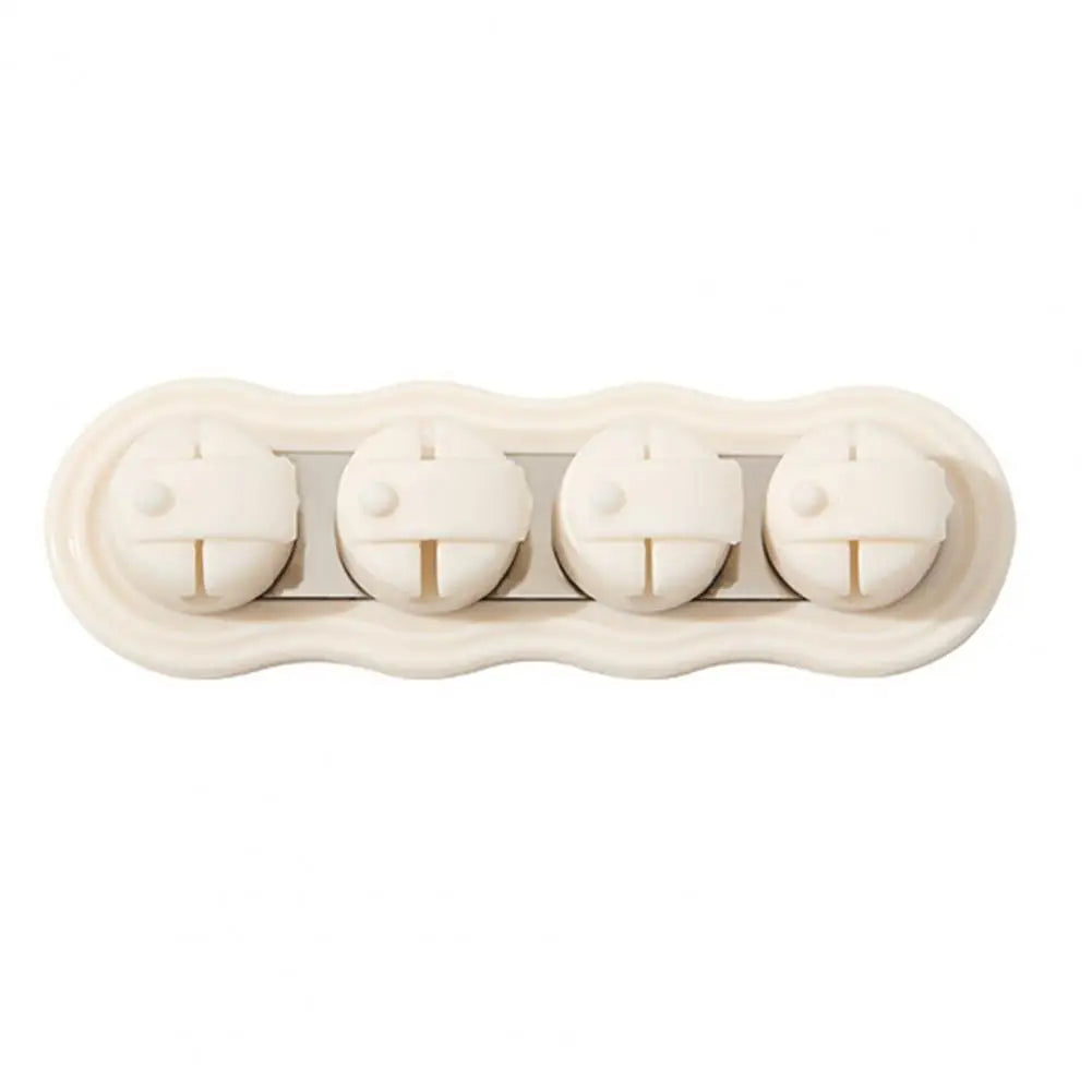 Magnetic Cord Holder with 4 Slots Adhesive Desk Cable Organizer Wire Management Clip Charging Cord Keeper for Home Office