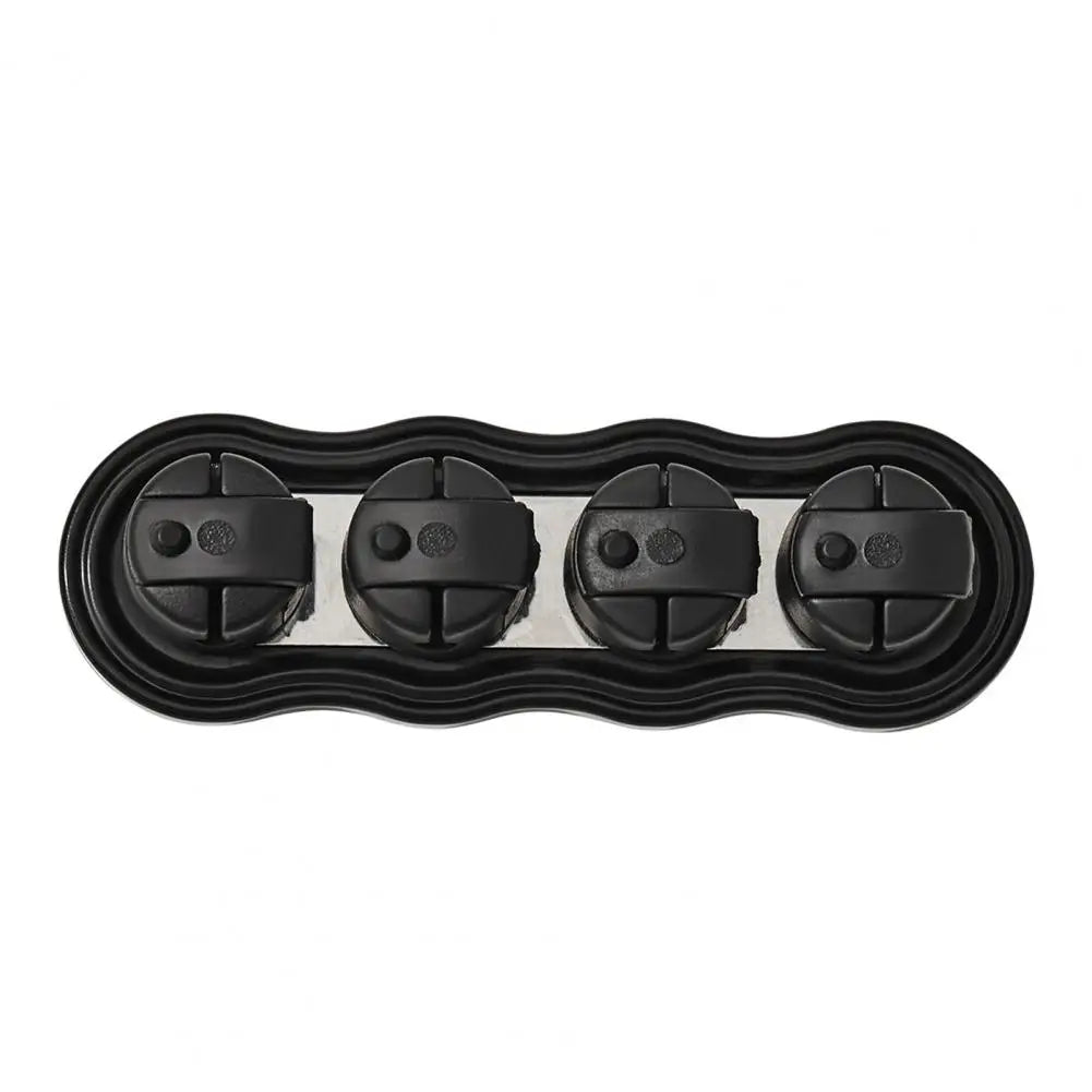 Magnetic Cord Holder with 4 Slots Adhesive Desk Cable Organizer Wire Management Clip Charging Cord Keeper for Home Office
