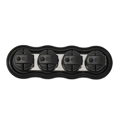 Magnetic Cord Holder with 4 Slots Adhesive Desk Cable Organizer Wire Management Clip Charging Cord Keeper for Home Office